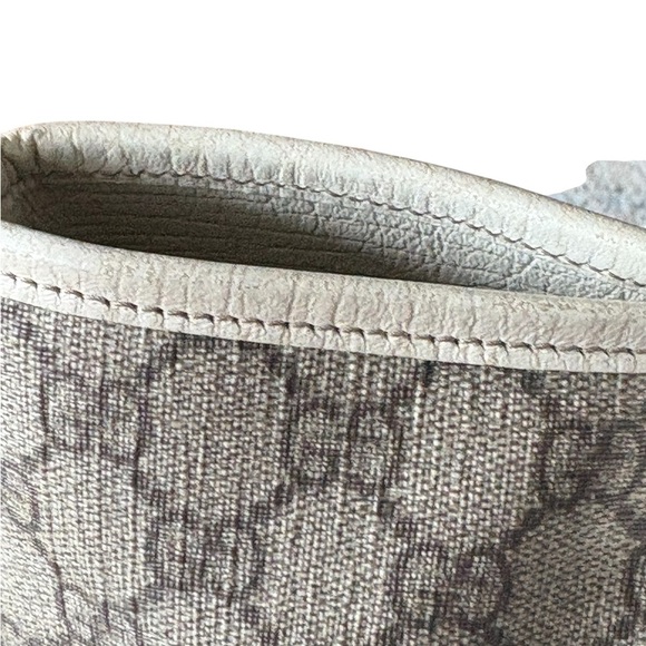 Gucci Cream Monogram Tote with Leather Trim - Picture 6 of 15